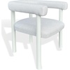 image:imageSAFAVIEH Couture  Outdoor Larissa Dining Chair  White amp Beige Aluminum  Weather Resistant Fully Assembled  Ideal for Patio Deck Backyard 177 Seat Height CPT4021AWhiteBeige