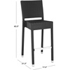 image:imageSAFAVIEH FOX5201C Collection Bethel IndoorOutdoor Bar Stool WhiteBlack