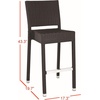 image:imageSAFAVIEH FOX5201C Collection Bethel IndoorOutdoor Bar Stool WhiteBlack