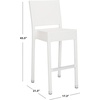 image:imageSAFAVIEH FOX5201C Collection Bethel IndoorOutdoor Bar Stool WhiteWhite