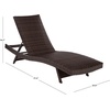 image:imageSAFAVIEH Outdoor Patio Furniture Collection  Alex Brown amp Taupe Quick Dry Foam Lounger Adjustable Outdoor Chaise Modern Curved Design PAT7545BBrownTaupe