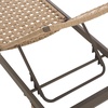 image:imageSAFAVIEH Outdoor Patio Furniture Collection  Arthur Grey amp Heather Tan Woven Rope Chaise Lounge Chair Adjustable Reclining Sun Lounger Modern Poolside amp Deck Seating PAT7760AGreyHeather Tan