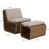 image:imageSAFAVIEH Outdoor Patio Furniture Collection  Drew Rattan Lounge Chair amp Ottoman Set with Cushions Fully Assembled PAT7542NaturalTaupe