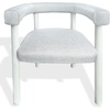 image:imageSAFAVIEH Couture  Outdoor Larissa Dining Chair  White amp Beige Aluminum  Weather Resistant Fully Assembled  Ideal for Patio Deck Backyard 177 Seat Height CPT4021AWhiteBeige