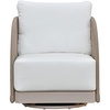 image:imageSAFAVIEH Couture Outdoor Patio Furniture Collection  Adelandra Light Grey amp White Rope Swivel Accent Chair with Cushions Fully Assembled CPT4015ALight GreyWhite