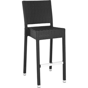 image:imageSAFAVIEH FOX5201C Collection Bethel IndoorOutdoor Bar Stool WhiteBlack