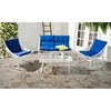 image:imageSAFAVIEH 4Piece Outdoor Collection Berkane Patio SetBrown  Red