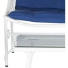 image:imageSAFAVIEH 4Piece Outdoor Collection Berkane Patio SetWhite  Navy