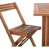 image:imageSAFAVIEH Outdoor  Arvin 5Piece Folding Dining Set  Black  Solid Wood  DirectorStyle Folding Chair Design  Ideal for Patio Deck Porch Backyard PAT7001CNatural