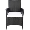 image:imageSAFAVIEH Outdoor  Hailee 9Piece Dining Set  Grey Brown amp White Faux Wicker amp Steel Frame  Eight Chairs and GlassTop Table  Ideal for Patio Deck Porch Backyard PAT7704CBlack  White