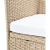 image:imageSAFAVIEH Outdoor  Hailee 9Piece Dining Set  Grey Brown amp White Faux Wicker amp Steel Frame  Eight Chairs and GlassTop Table  Ideal for Patio Deck Porch Backyard PAT7704CBeige  White