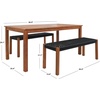 image:imageSAFAVIEH Outdoor Collection Aquina Natural Acacia WoodLight Brown 3Piece Dining SetNaturalBlack
