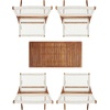 image:imageSAFAVIEH Outdoor Collection Blaze NaturalBlack 5Piece Conversation Patio SetNaturalWhite
