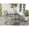 image:imageSAFAVIEH Outdoor Collection Kerman Grey Wash 5Piece Foldable Patio Dining Set Fully AssembledGrey
