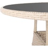 image:imageSAFAVIEH Outdoor Collection Laina Grey BrownWhite Cushion Wicker 5Piece Dining SetBeige  White