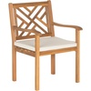 image:imageSAFAVIEH Outdoor Living Collection Bradbury 5Piece Dining SetAsh Grey  Beige