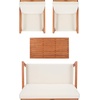 image:imageSAFAVIEH PAT7068A Outdoor Larence Brown 4Piece Seat Cushions Included Patio SetNaturalBeige