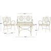 image:imageSafavieh 4 Piece Outdoor Collection Sophie Patio SetAntique White