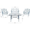 image:imageSafavieh 4 Piece Outdoor Collection Sophie Patio SetMossy Blue