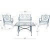 image:imageSafavieh 4 Piece Outdoor Collection Sophie Patio SetMossy Blue