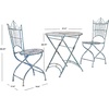 image:imageSafavieh Outdoor Collection Belen Antique Blue 3Piece Bistro SetMossy Blue