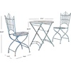 image:imageSafavieh Outdoor Collection Belen Antique Blue 3Piece Bistro SetMossy Blue