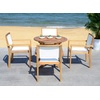 image:imageSafavieh Outdoor Collection Chante Teak 354 Round Table 5 Piece Dining Set
