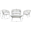 image:imageSafavieh Outdoor Collection Werner GreyWhite 4Piece Patio Living Set PAT7522B2BXGrey  White