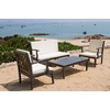 image:imageSafavieh Outdoor Living Collection Bradbury 4Piece Outdoor Living Set NaturalBeige Chair 256 x 248 x 319 Bench 484 x 248Ash Grey  Beige