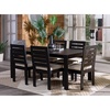 image:imageSAFAVIEH Outdoor  Fash 7 Piece Outdoor Dining Set  Brown amp Taupe Aluminum Frame  Modern Design with Removable Cushions  Ideal for Patio Deck Porch Dining Area PAT9522BKIT4BlackTaupe