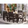 image:imageSAFAVIEH Outdoor  Fash 7 Piece Outdoor Dining Set  Brown amp Taupe Aluminum Frame  Modern Design with Removable Cushions  Ideal for Patio Deck Porch Dining Area PAT9522BKIT4BrownTaupe