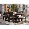 image:imageSAFAVIEH Outdoor  Fash 7 Piece Outdoor Dining Set  Brown amp Taupe Aluminum Frame  Modern Design with Removable Cushions  Ideal for Patio Deck Porch Dining Area PAT9523BKIT4BrownTaupe