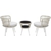 image:imageSAFAVIEH Outdoor Collection Grey RattanGrey Seat Cushion Patio Lounge Bistro Set PAT9032BGrey
