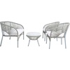 image:imageSafavieh Outdoor Collection Werner GreyWhite 4Piece Patio Living Set PAT7522B2BXGrey  White