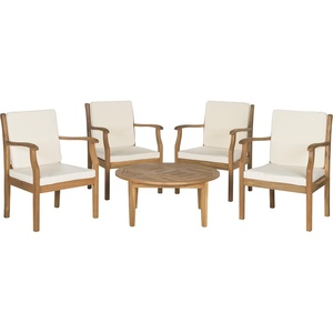 image:imageSAFAVIEH Outdoor Living Collection Colfax 5Piece Outdoor Living SetNatural  Beige