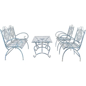image:imageSafavieh 4 Piece Outdoor Collection Sophie Patio SetMossy Blue