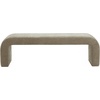 image:imageSAFAVIEH Couture  Caralynn Brown Chenille Curved Waterfall Upholstered Bench Fully Assembled 624 W x 181 D x 193 H SFV5027S