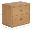 image:imageSAFAVIEH Couture  Octavian Rope Detail Nightstand  Brown Oak  2Drawer Storage  Fully Assembled Solid Wood  Ideal for Bedroom Guest Room 30 W x 18 D x 26 H SFV2233ABrown Oak