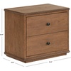 image:imageSAFAVIEH Couture  Octavian Rope Detail Nightstand  Brown Oak  2Drawer Storage  Fully Assembled Solid Wood  Ideal for Bedroom Guest Room 30 W x 18 D x 26 H SFV2233AWalnut