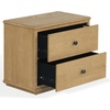 image:imageSAFAVIEH Couture  Octavian Rope Detail Nightstand  Brown Oak  2Drawer Storage  Fully Assembled Solid Wood  Ideal for Bedroom Guest Room 30 W x 18 D x 26 H SFV2233ABrown Oak