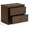 image:imageSAFAVIEH Couture  Octavian Rope Detail Nightstand  Brown Oak  2Drawer Storage  Fully Assembled Solid Wood  Ideal for Bedroom Guest Room 30 W x 18 D x 26 H SFV2233ADark Walnut