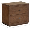 image:imageSAFAVIEH Couture  Octavian Rope Detail Nightstand  Brown Oak  2Drawer Storage  Fully Assembled Solid Wood  Ideal for Bedroom Guest Room 30 W x 18 D x 26 H SFV2233ADark Walnut