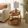 image:imageSAFAVIEH Couture  Shayleen 2Tier Natural Rattan Accent Table  Handwoven Boho Coastal Design  Fully Assembled  Ideal for Living Room Bedroom Kitchen CWK3023ANatural