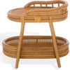 image:imageSAFAVIEH Couture  Shayleen 2Tier Natural Rattan Accent Table  Handwoven Boho Coastal Design  Fully Assembled  Ideal for Living Room Bedroom Kitchen CWK3023ANatural