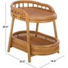 image:imageSAFAVIEH Couture  Shayleen 2Tier Natural Rattan Accent Table  Handwoven Boho Coastal Design  Fully Assembled  Ideal for Living Room Bedroom Kitchen CWK3023ANatural
