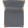 image:imageSAFAVIEH Couture Collection  Cassaphina Black Leather Dining Chair Set of 2 Top Grain Upholstered Accent Chairs with Solid Teak Wood Frame Fully Assembled SFV1610ASET2GreyNatural