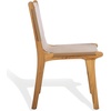 image:imageSAFAVIEH Couture Collection  Cassaphina Black Leather Dining Chair Set of 2 Top Grain Upholstered Accent Chairs with Solid Teak Wood Frame Fully Assembled SFV1610ASET2BrownNatural