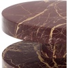 image:imageSAFAVIEH Couture Collection  Danny Red amp White Stacked Round Marble Accent Table Fully Assembled SFV5766CRedWhite