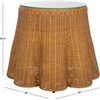 image:imageSAFAVIEH Couture Collection  Hylda Natural Rattan Accent Table Round Shape Glass Top Design Fully Assembled CWK3011ANatural