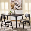 image:imageSAFAVIEH Couture Collection  Madina Walnut amp Beige MidCentury Dining Chair Set of 2 Upholstered Linen Seat Modern Wood Design SFV6706ASET2BlackLight Grey